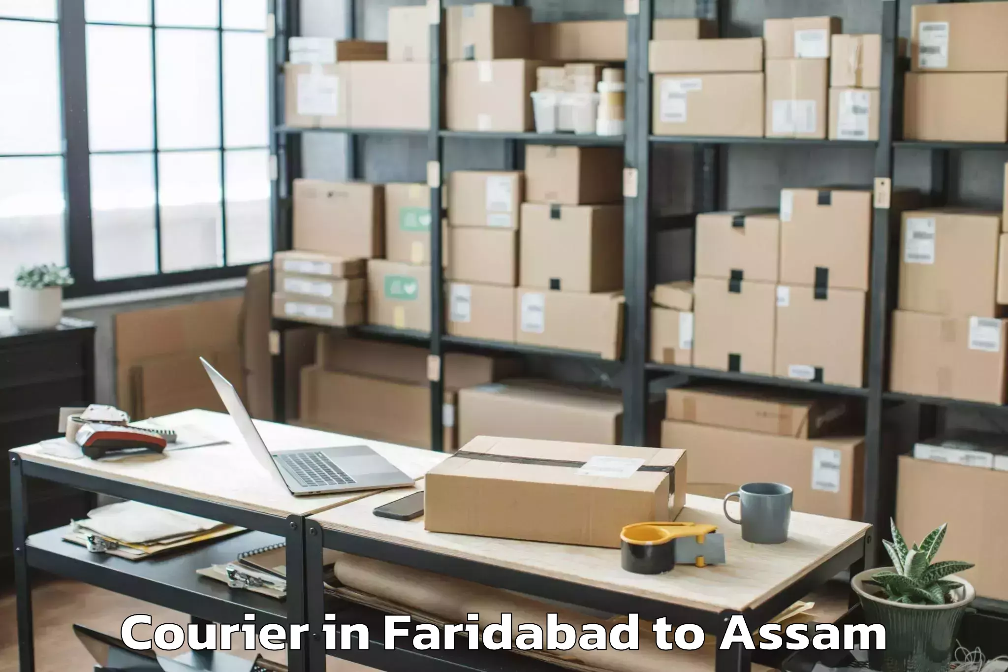 Book Faridabad to Moranha Courier Online